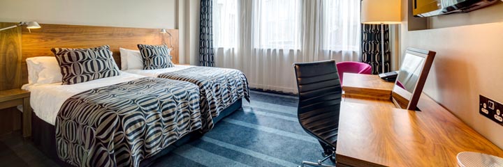 A City twin bedroom at the Apex Waterloo Place Hotel, Edinburgh