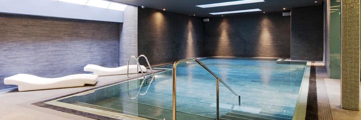 The Pure Spa swimming pool at the Apex Waterloo Place Hotel, Edinburgh