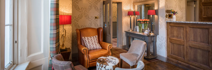 The reception area at the Ardgowan Hotel in St Andrews