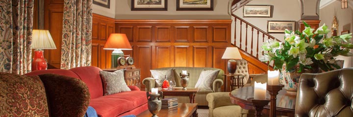 The lounge at Cromlix House Hotel