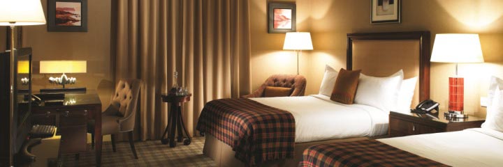 A twin bedroom at the Fairmont St Andrews Hotel