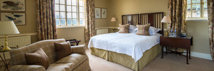 A double bedroom at Greywalls Hotel in East Lothian. The hotel overlooks Muirfield golf course