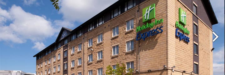 An exterior view of the Holiday Inn Express Edinburgh Waterfront
