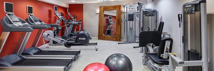 The gym facilities the Hilton Garden Inn Aberdeen