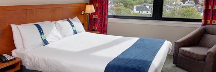 A double bedroom at the Holiday Inn Edinburgh City West