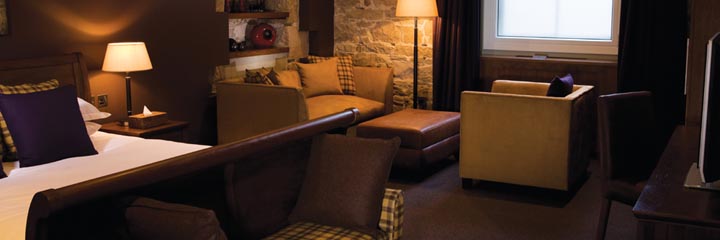 A Suite bedroom at the Hotel du Vin Edinburgh
