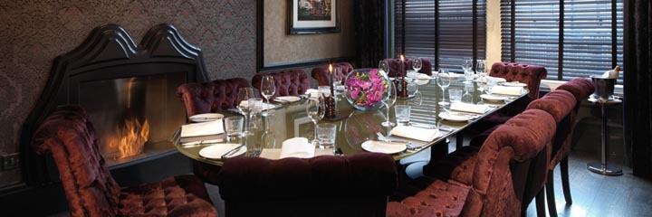 Private dining at the Malmaison Dundee Hotel