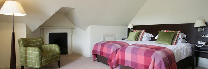 A twin bedroom at the Nether Abbey Hotel in North Berwick
