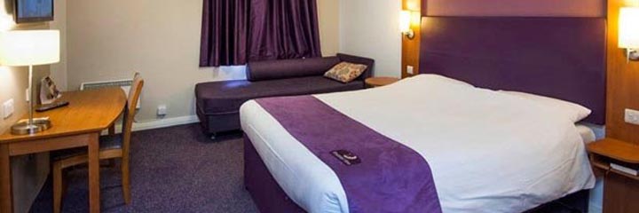 A family bedroom at the Premier Inn Glasgow Airport hotel