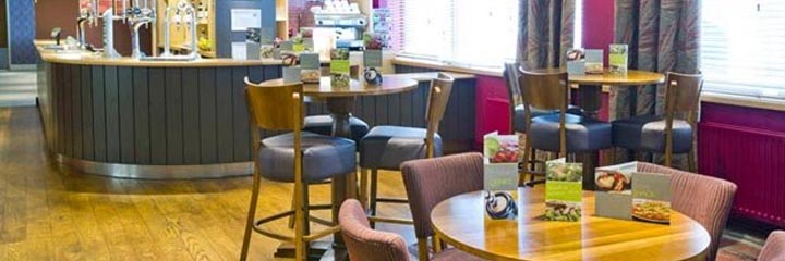The bar at the Premier Inn Glasgow City Centre George Square hotel