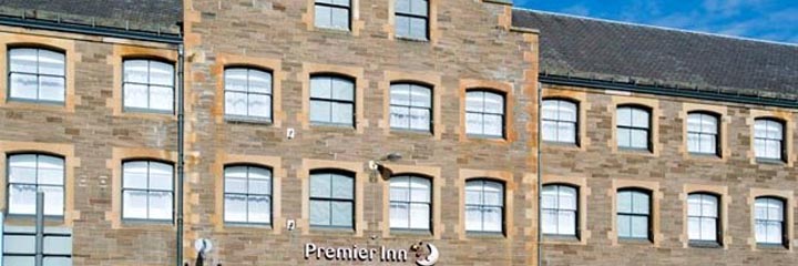 An exterior view of the Premier Inn Perth City Centre hotel