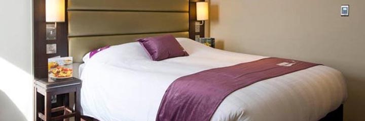 A double bedroom at the Premier Inn Perth City Centre hotel