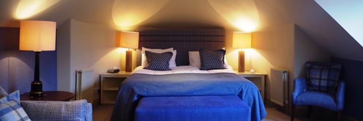 A Master double bedroom at the 4 star Royal Golf Hotel in Dornoch in the north of Scotland.