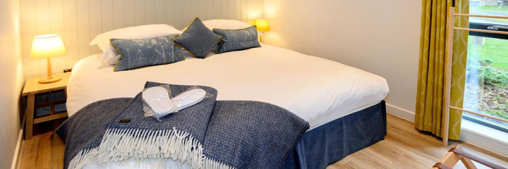 A bedroom in the family accommodation at The Salt Lodge in Troon
