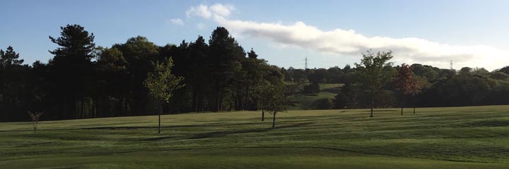 a view across the woodland course of Airdrie Golf Club