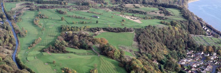An aerial view of Burntisland golf course