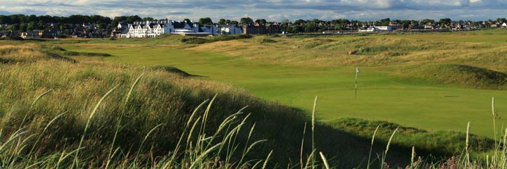 The 2nd hole of the Championship course at Carnoustie Golf Links