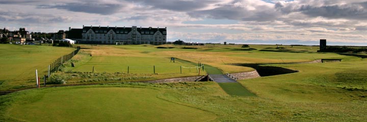 The 18th hole of the Championship course at Carnoustie Golf Links