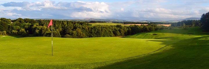 Carnwath Golf Club and the view beyond the course