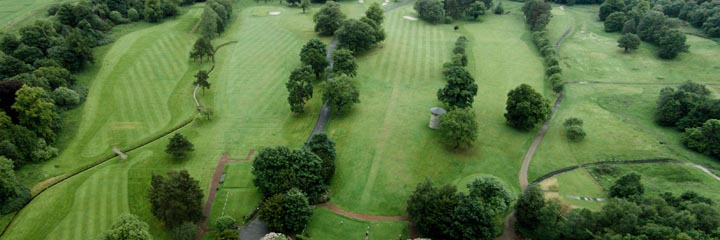 An aerial view of the Keir course at Cawder Golf Club