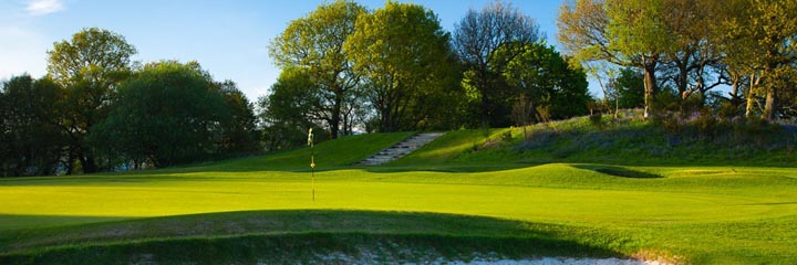 The 7th green of the championship course at Cawder Golf Club, near Glasgow city centre