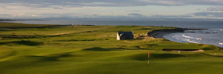 The 13th and 14th holes of Crail Balcomie Links