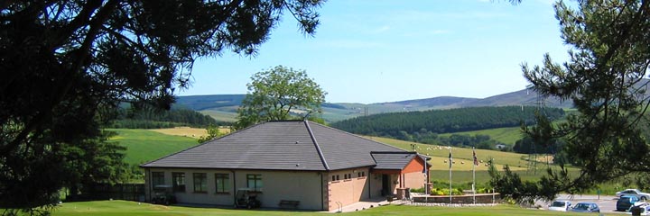 The clubhouse at Dufftown Golf Club