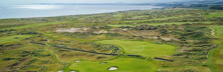 An aerial view of Dumbarnie Links