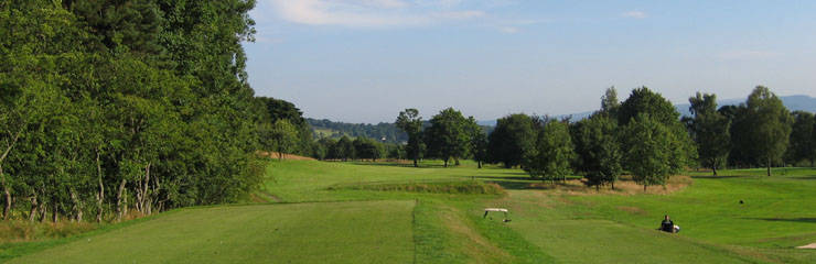 Looking up the 8th hole at Dunblane New Golf Club from the tee