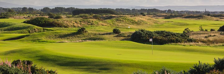 The 9th and 18th holes at Dundonald Links