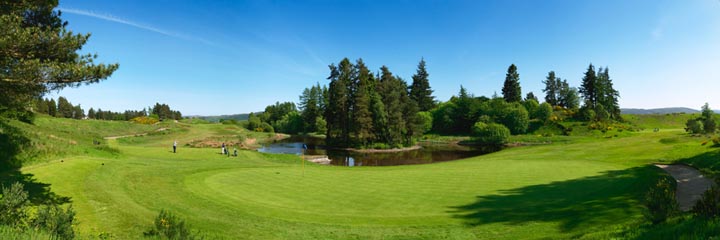 The 13th and 14th holes of the Queen's course at The Gleneagles Hotel