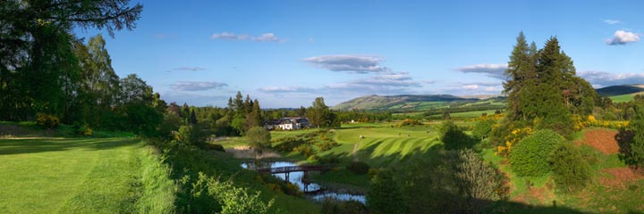 The 18th hole of the Queen's course at The Gleneagles Hotel