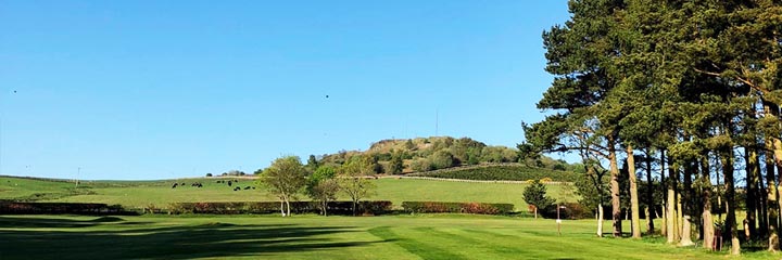A view from the parkland Jedburgh golf course, set in farming country in the Scottish Borders