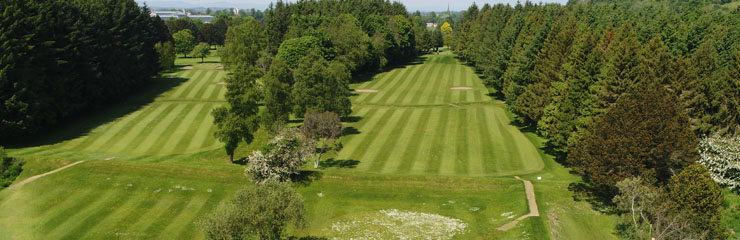 The tree lined fairways of King James VI golf course in Perth