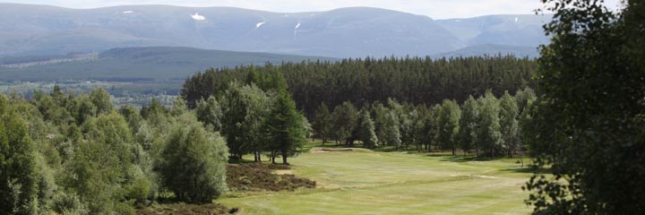 The 9th hole on the Kingussie golf course