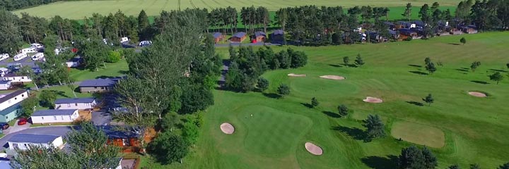 An aerial view of Lilliardsedge golf course in the Scottish Borders