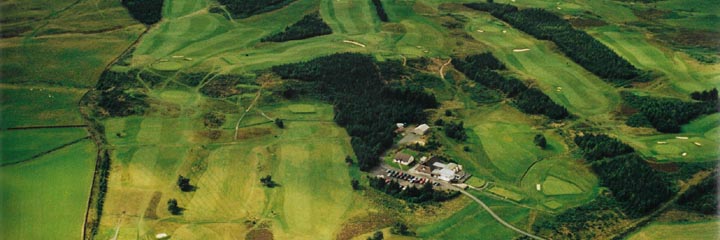 An aerial view of Moffat golf course