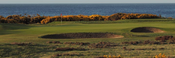 The 10th green at the Nairn Championship course