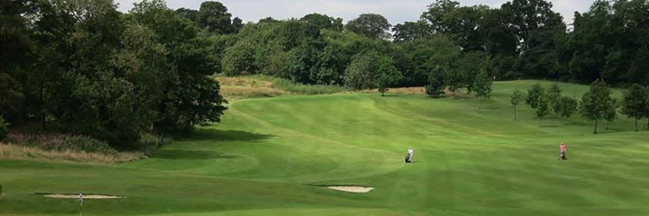 A view of the mature parkland setting of the Oatridge golf course in West Lothian