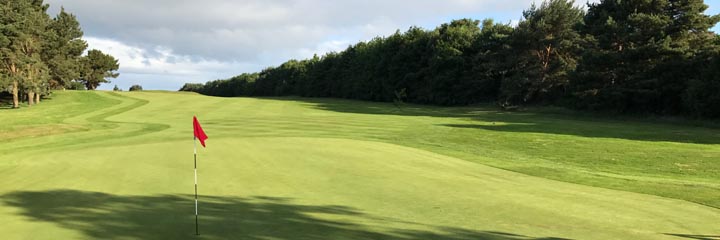 The 2nd hole at Pitreavie Golf Club, looking back from the green
