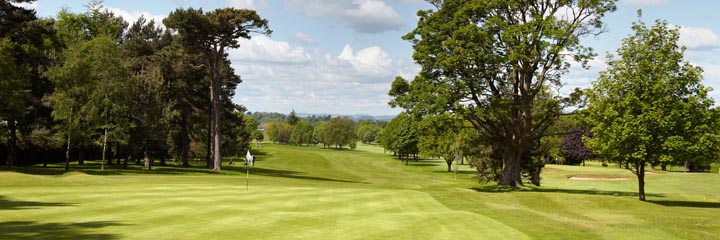 A view of the treen lined fairways of Royal Burgess Golf Club in Edinburgh