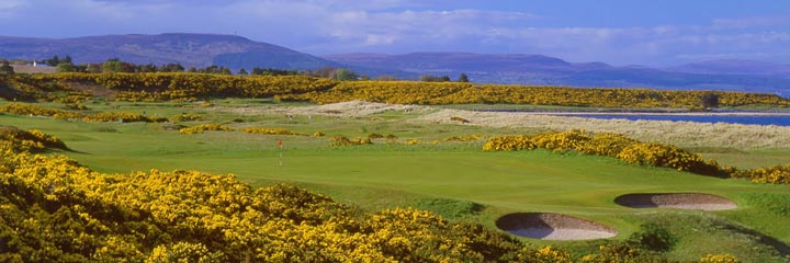 The 17th hole of the Championship course at Royal Dornoch Golf Club