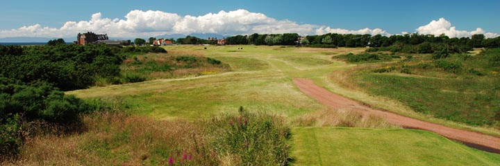 The 9th hole of the Portland course at Royal Troon Golf Club