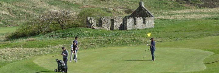 The 9th hole at Shetland Golf Club