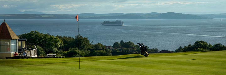 A view Skelmorlie Golf Club looking over the Firth of Clyde