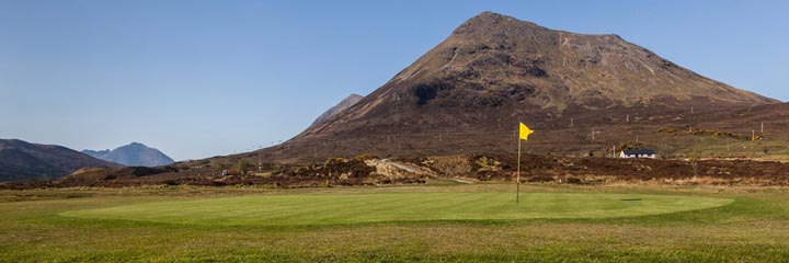 The 5th and 14th hole at Isle of Skye Golf Club
