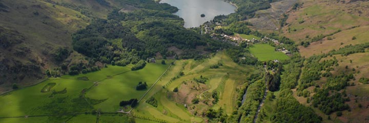 An aerial view of St Fillans golf course