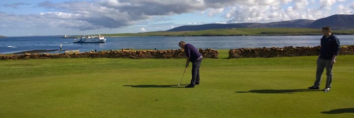 Stromness Golf Club with views to Graemsay and Hoy