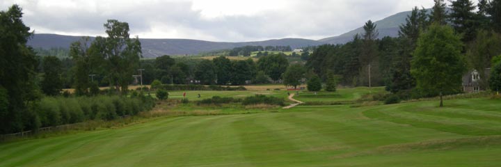 The 2nd hole at Tarland Golf Club in Aberdeenshire