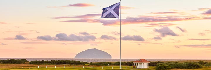 A view of Ailsa Craig from the Turnberry Ailsa course